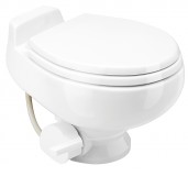 Sealand 506 Series Vacuflush toilet in White. Low profile design allows for installation in boats where the toilet sits on an elevated platform. This toilet will work with a Vacuum Generator or a seperate Vacuum Tank and Vacuum Pump.